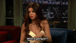 Selena Gomez Whats Going On Puzzled Face GIF