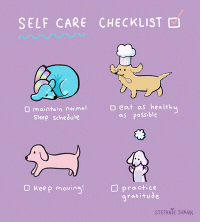 Self Care Checklist Maintaining Normal Sleep Schedule GIF