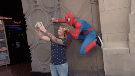 Selfie With Andrew Garfield Spiderman GIF