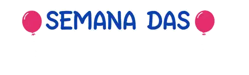 Semana Das Criancas Sign With Balloons Sticker