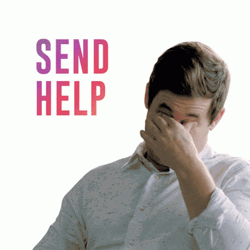 Send Help To A Man Worried GIF