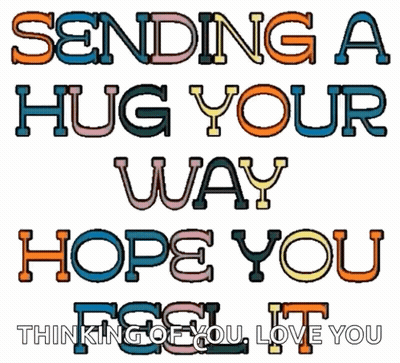 Sending A Hug Card Hope You Feel It GIF