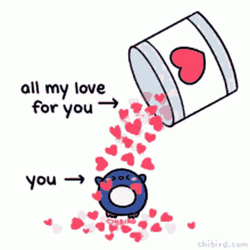 Sending Cute Love Hearts GIF