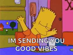 Sending Good Vibes Bart Simpson GIF