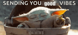 Sending Good Vibes Little Yoda GIF
