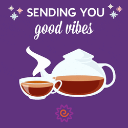 Sending Good Vibes Teacup Design Art GIF