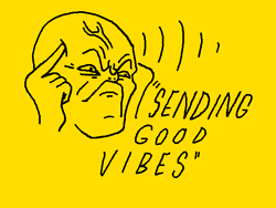Sending Good Vibes Telepathically Animation GIF
