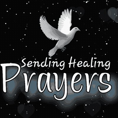 Sending Healing Prayers Poster With Dove GIF