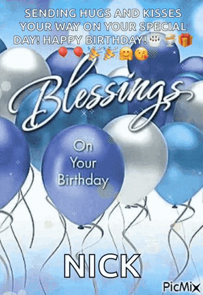 Sending Hugs And Kisses Happy Birthday Nick GIF