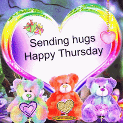 Sending Hugs Happy Thursday Blessings GIF
