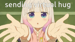 Sending Hugs Miss Kobayashi GIF