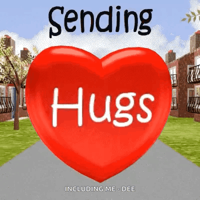 Sending Hugs Red Heart GIF