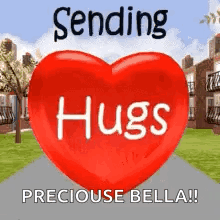 Sending Hugs Red Heart