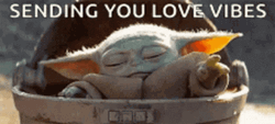 Sending Love Baby Yoda GIF