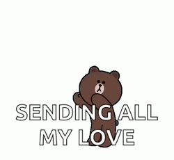Sending Love Brown Hearts GIF