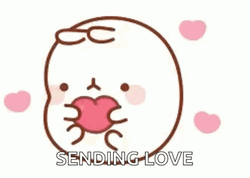 Sending Love Cute Molang GIF