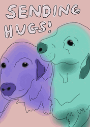 Sending Love Dog Hugs GIF