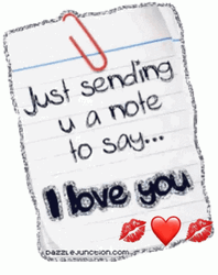 Sending Love I Love You Note GIF
