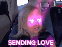 Sending Love Laser Heart Eyes GIF