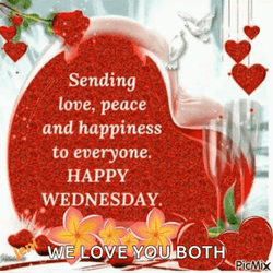 Sending Love Peace Happy Blessed Wednesday GIF