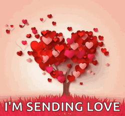 Sending Love Red Hearts GIF