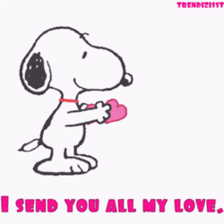 Sending Love Snoopy Hearts GIF