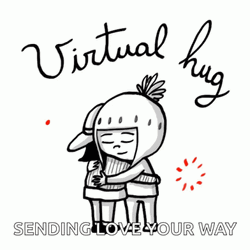 Sending Love Virtual Hug GIF