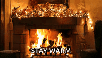 Sending My Love To Keep You Warm With Fireplace GIF