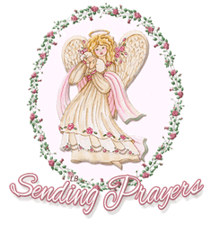 Sending Prayers Pink Blonde Angel GIF