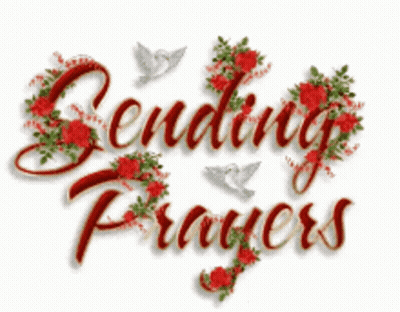 Sending Prayers Surrounded By Red Roses GIF