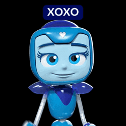 Sending Virtual Hug Super Robot Wink GIF