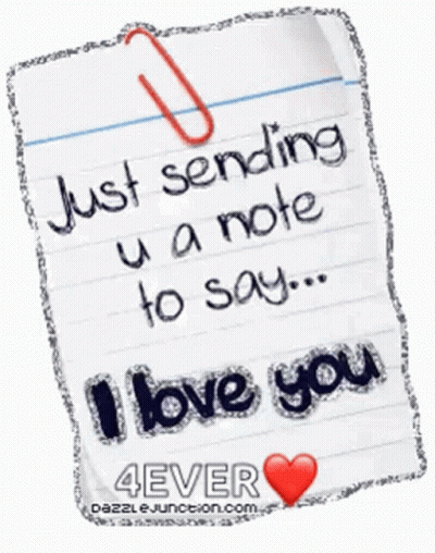 Sending You Note Saying I Love You GIF