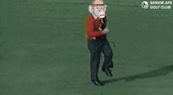 Senior Ape Dancing In Golf Course GIF