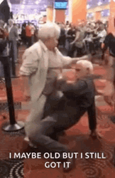 Senior Citizen Getting Wild GIF