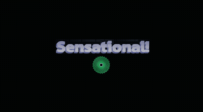 Sensational Logo With Green Swirl GIF