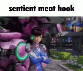 Sentient Meat Hook Dva GIF