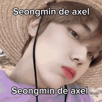 Seongmin De Axel On Straw Hat Person GIF