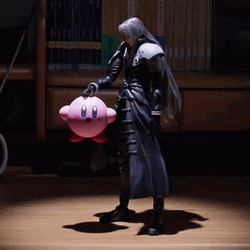 Sephiroth Bouncing Kirby GIF