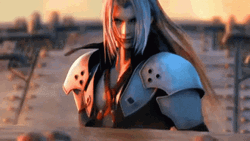 Sephiroth Disappearing Underground GIF