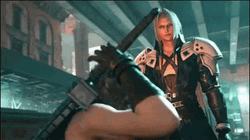 Sephiroth Facing Scared Cloud GIF