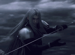 Sephiroth Raising Sword GIF