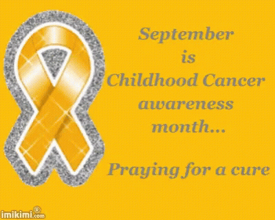 September Childhood Cancer Awareness Month Yellow Ribbon GIF
