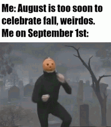 September Pumpkin Man GIF
