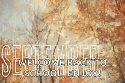 September Welcome Back School Card GIF