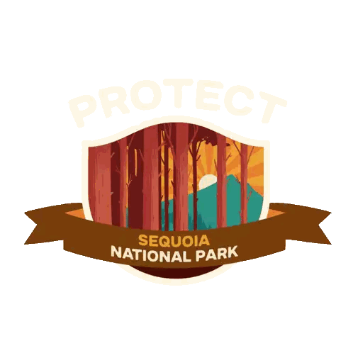 Sequoia National Park Logo Shield Trees Sticker
