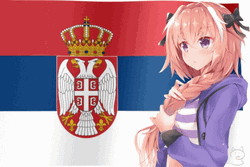 Serbia Flag Astolfo Anime