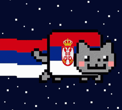 Serbia Flag Nyan Cat