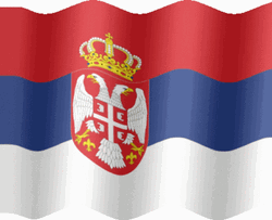 Serbia Waving Flag Sticker
