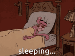 Series The Pink Panther Having Good Night Sleep GIF
