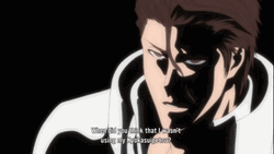 Serious Aizen Look GIF